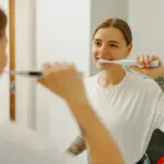 brushing and flossing